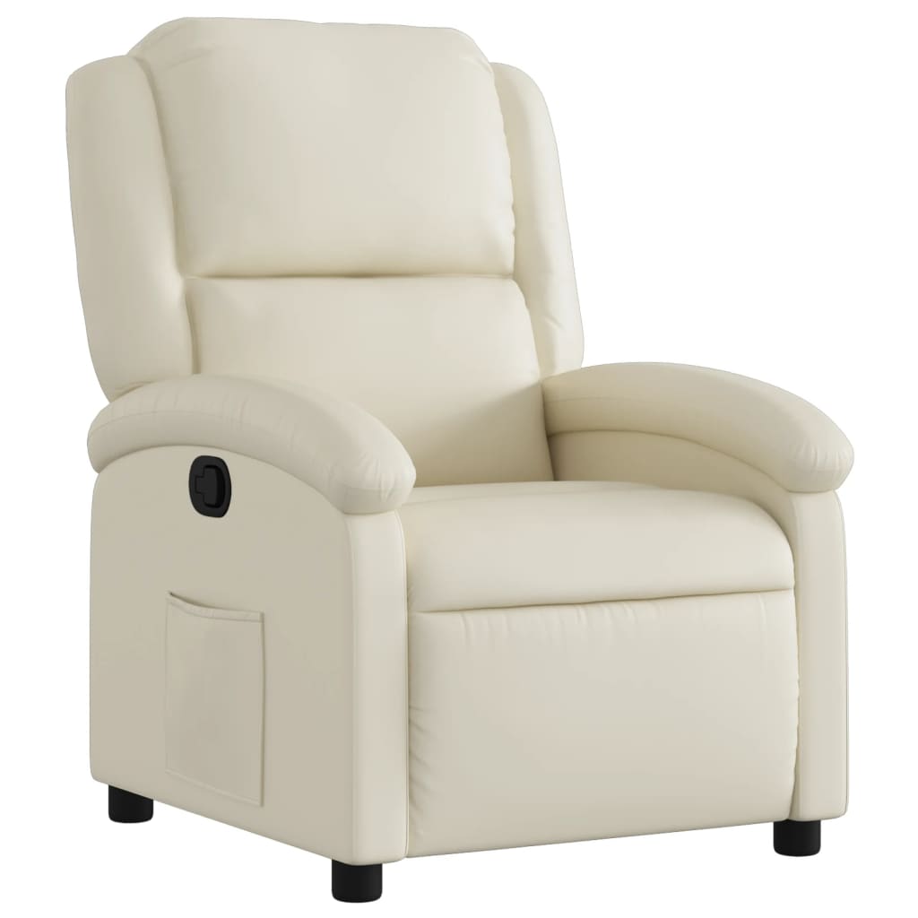 Poltrona reclinabile in Similpelle Crema | homemem39