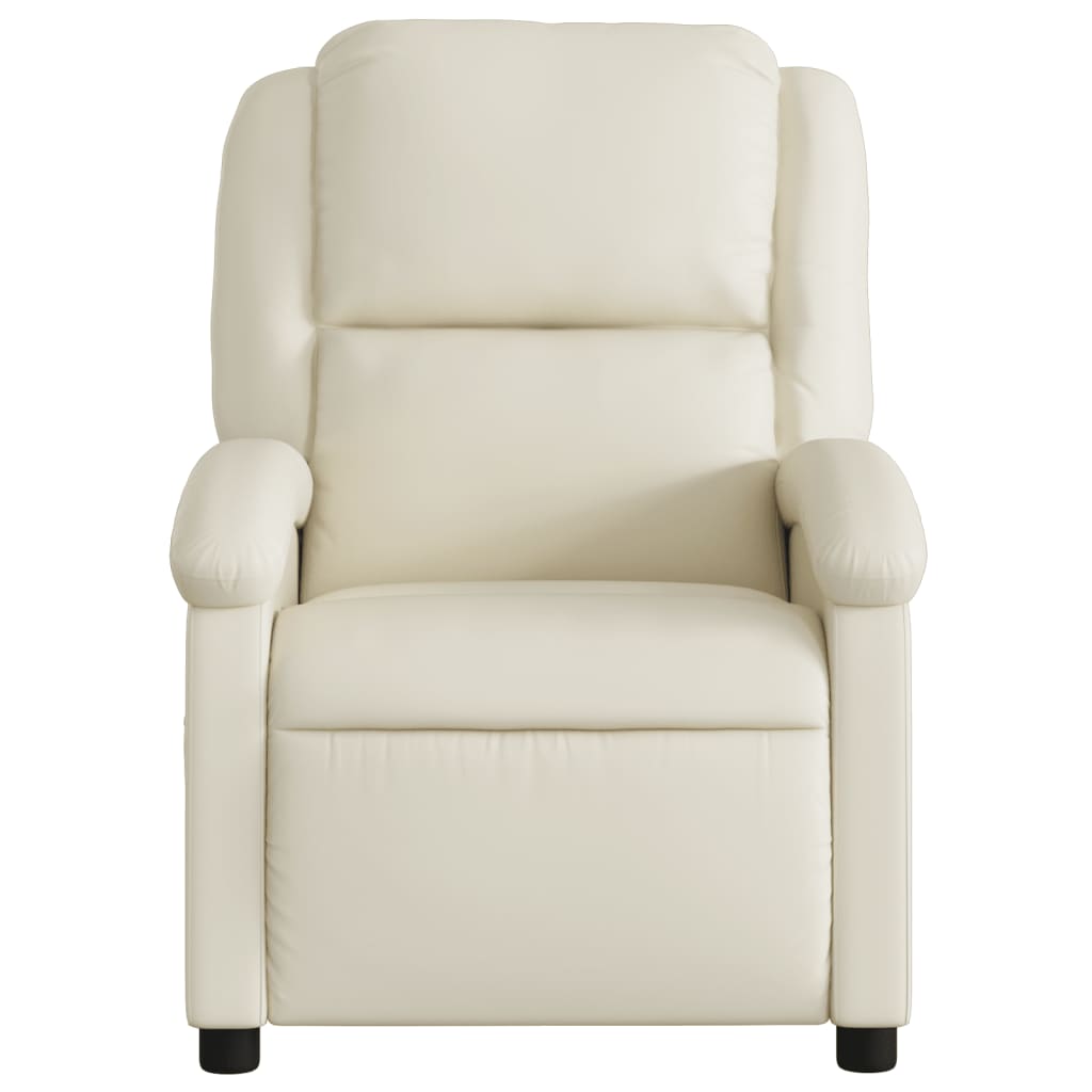 Poltrona reclinabile in Similpelle Crema | homemem39