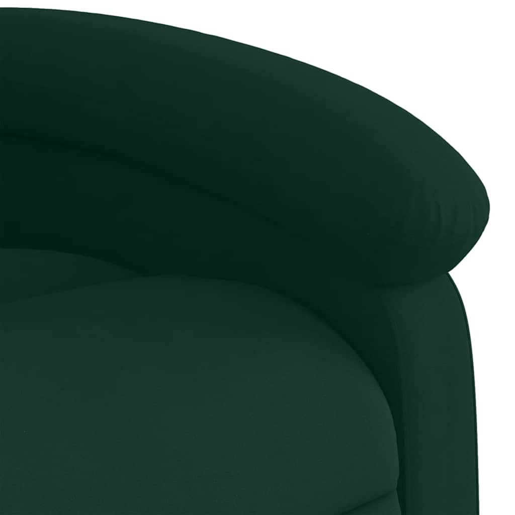 Poltrona reclinabile massaggiante in Velluto Verde Scuro | homemem39