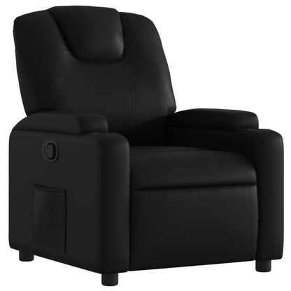 Poltrona reclinabile in Similpelle Nera | homemem39