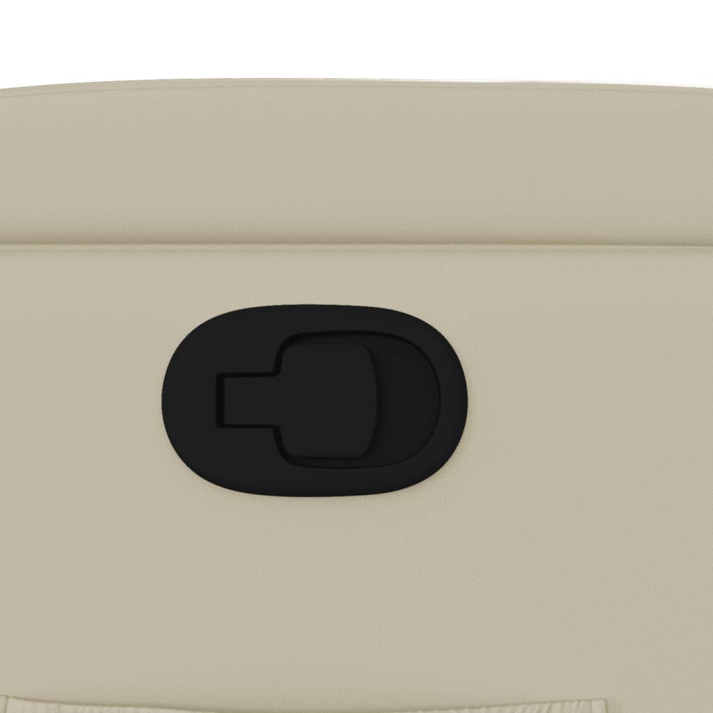 Poltrona reclinabile in similpelle color crema