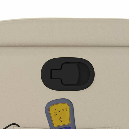 Poltrona reclinabile massaggiante in Similpelle Crema | homemem39