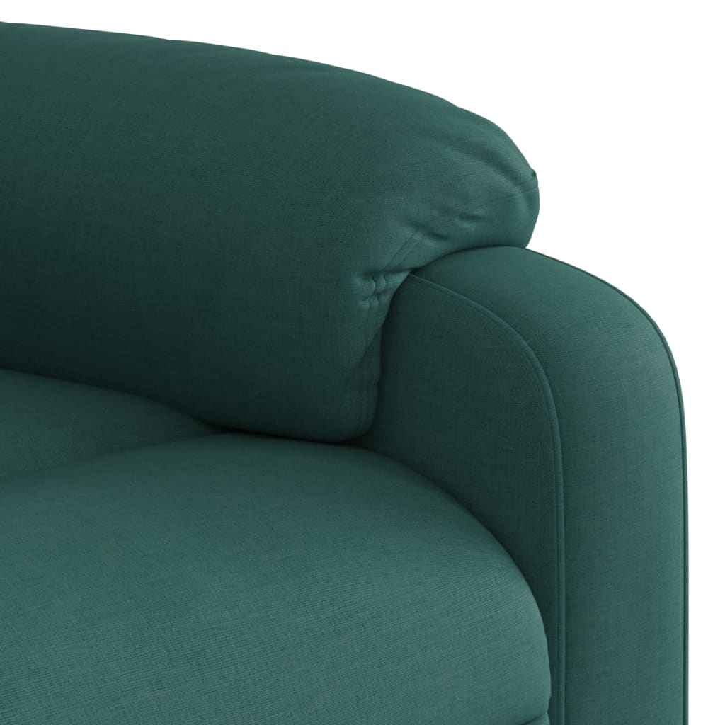 Poltrona reclinabile massaggiante in Tessuto Verde Scuro | homemem39
