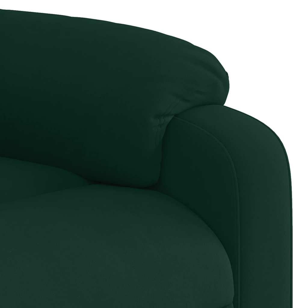 Poltrona reclinabile massaggiante in Velluto Verde Scuro | homemem39