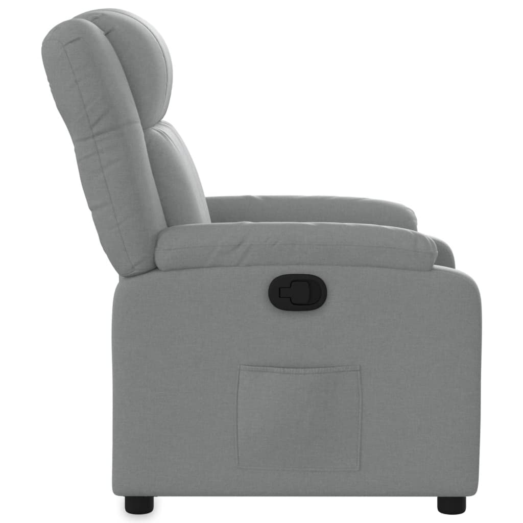 Poltrona reclinabile in Tessuto Grigio Chiaro | homemem39