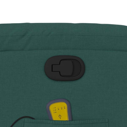 Poltrona reclinabile massaggiante in Tessuto Verde Scuro | homemem39