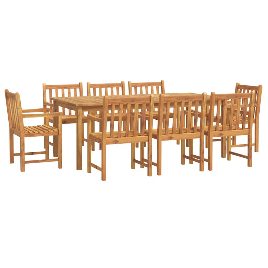 Set da Pranzo da Giardino 9 pz Legno Massello di Acacia | homemem39