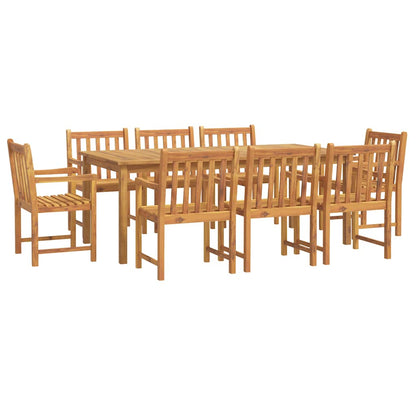 Set da Pranzo da Giardino 9 pz Legno Massello di Acacia | homemem39