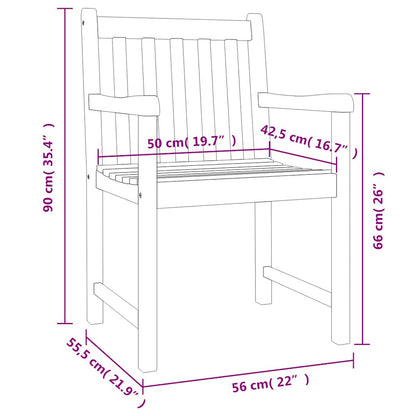 Set da Pranzo da Giardino 9 pz Legno Massello di Acacia | homemem39