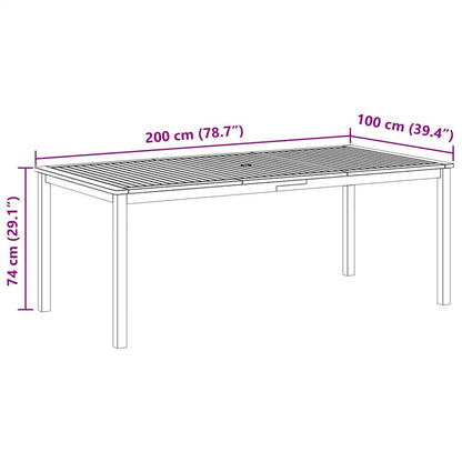 Set da Pranzo da Giardino 9 pz Legno Massello di Acacia | homemem39