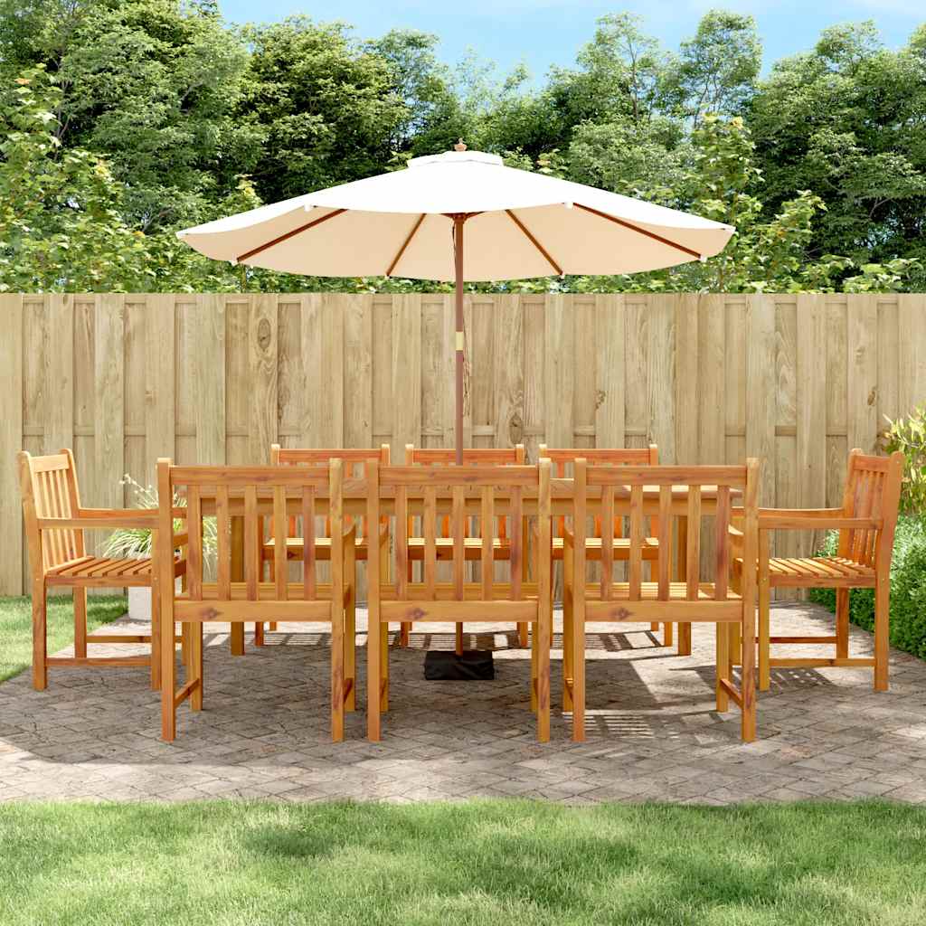 Set da Pranzo da Giardino 9 pz Legno Massello di Acacia | homemem39