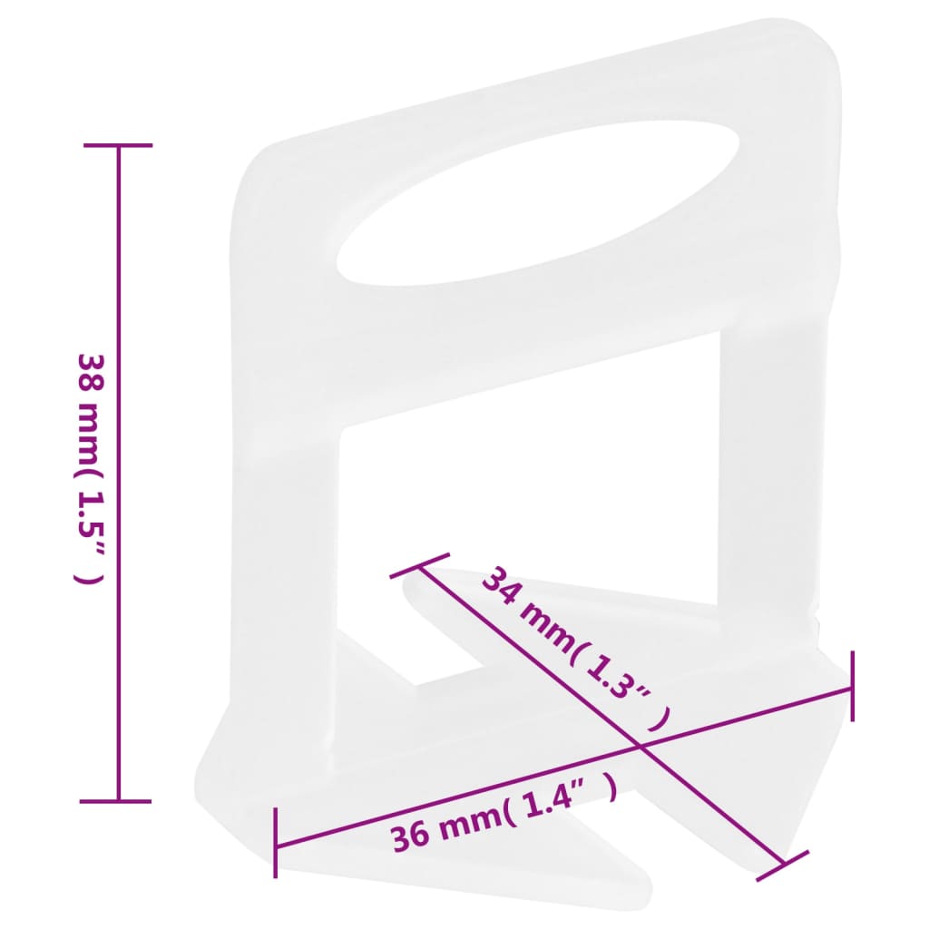 Sistema di Livellamento per Piastrelle 500 Cunei 2500 Clip 1 mm | homemem39