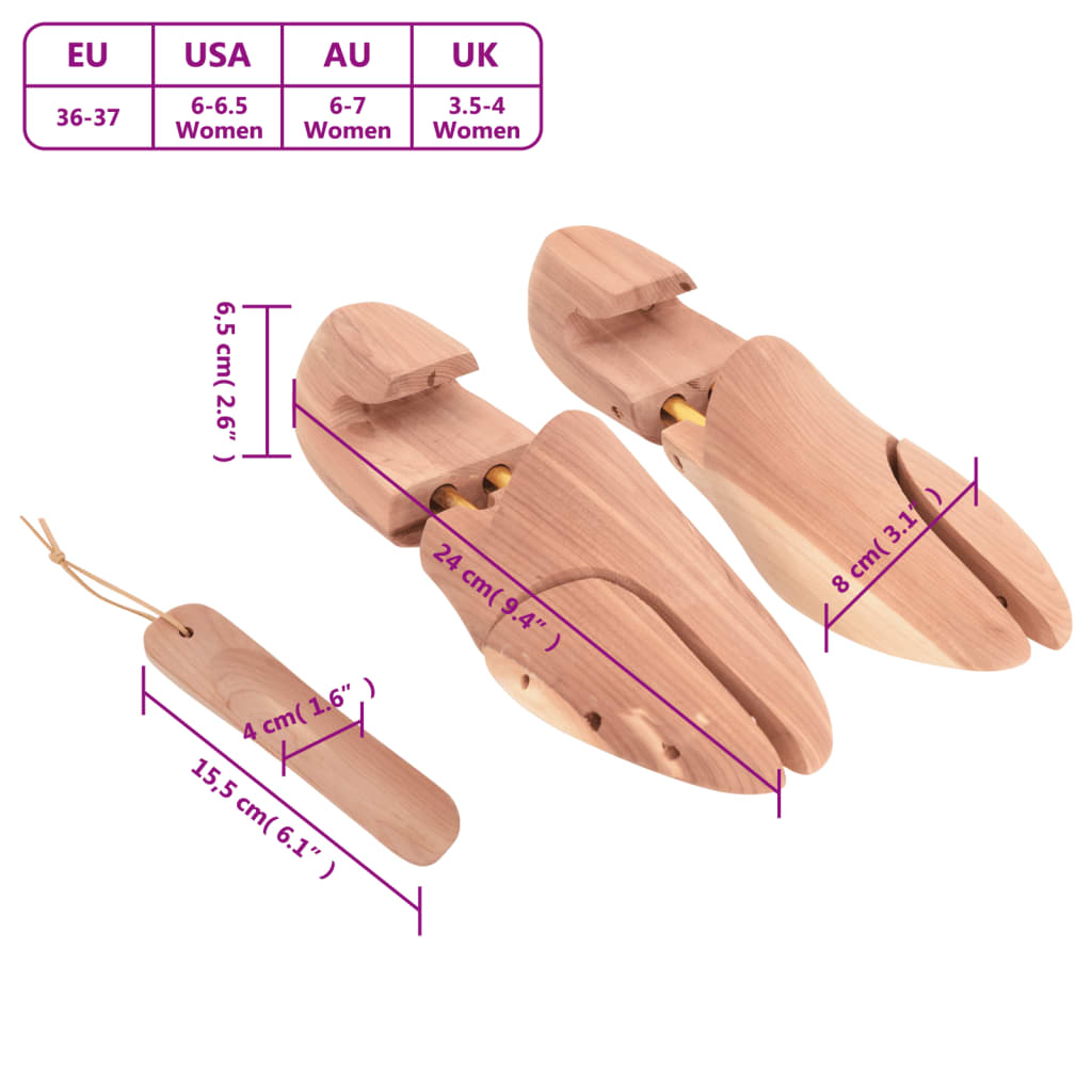 Allarga Scarpe con Calzascarpe EU 36-37 Legno Massello Cedro | homemem39