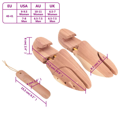 Allarga Scarpe con Calzascarpe EU 40-41 Legno Massello Cedro | homemem39