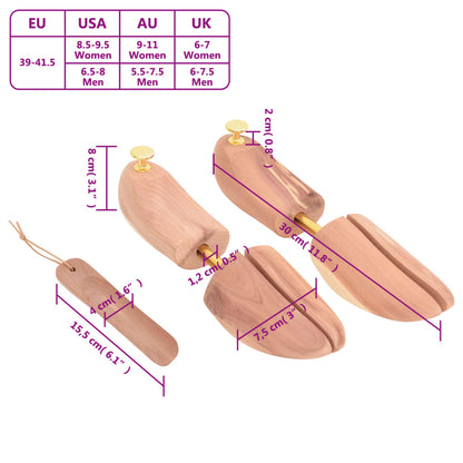 Allarga Scarpe con Calzascarpe EU 39-41,5 Legno Massello Cedro | homemem39