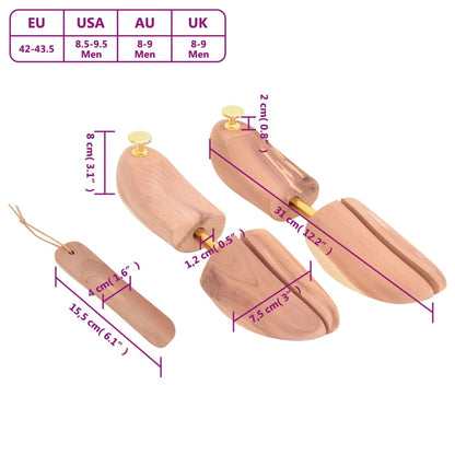 Allarga Scarpe con Calzascarpe EU 42-43,5 Legno Massello Cedro | homemem39