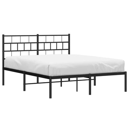 Giroletto con Testiera in Metallo Nero 150x200 cm | homemem39