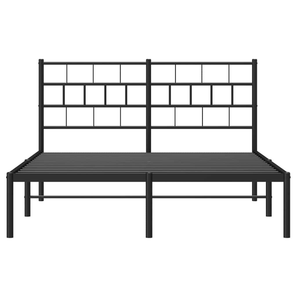 Giroletto con Testiera in Metallo Nero 150x200 cm | homemem39