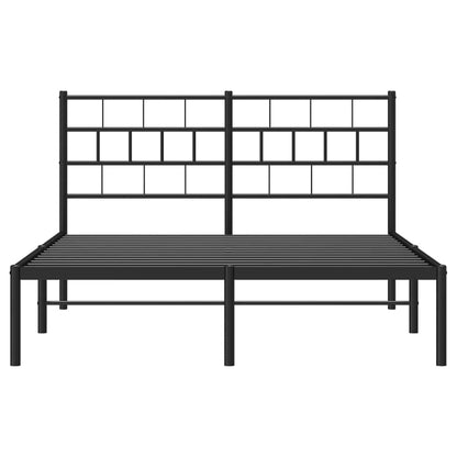Giroletto con Testiera in Metallo Nero 150x200 cm