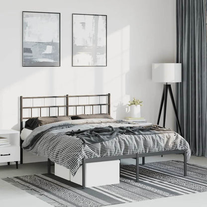 Giroletto con Testiera in Metallo Nero 150x200 cm | homemem39