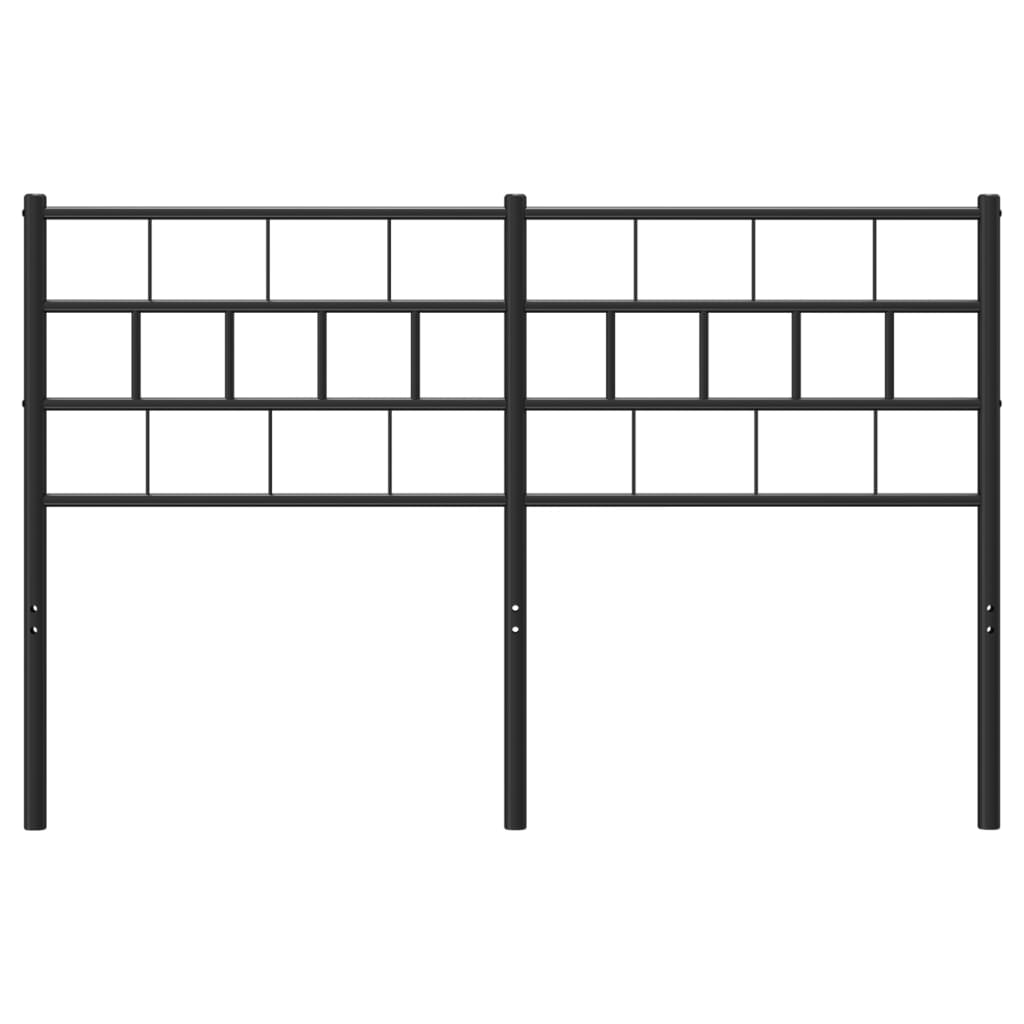 Testiera in Metallo Nero 140 cm - homemem39