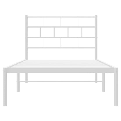 Giroletto con Testiera Metallo Bianco 100x190 cm | homemem39