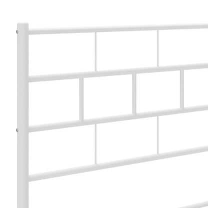 Giroletto con Testiera Metallo Bianco 100x200 cm | homemem39