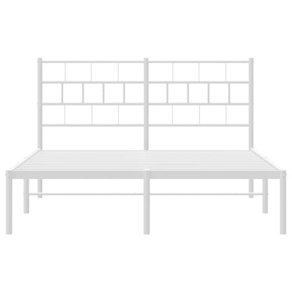 Giroletto con Testiera Metallo Bianco 150x200 cm | homemem39