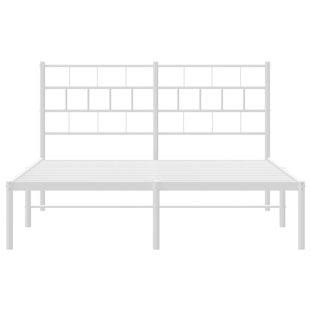 Giroletto con Testiera Metallo Bianco 150x200 cm