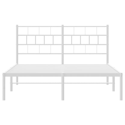 Giroletto con Testiera Metallo Bianco 150x200 cm