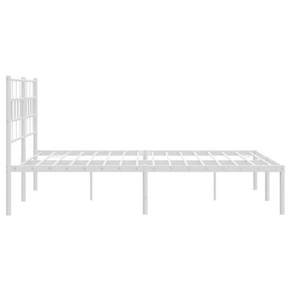 Giroletto con Testiera Metallo Bianco 150x200 cm | homemem39