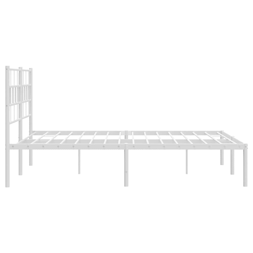 Giroletto con Testiera Metallo Bianco 150x200 cm