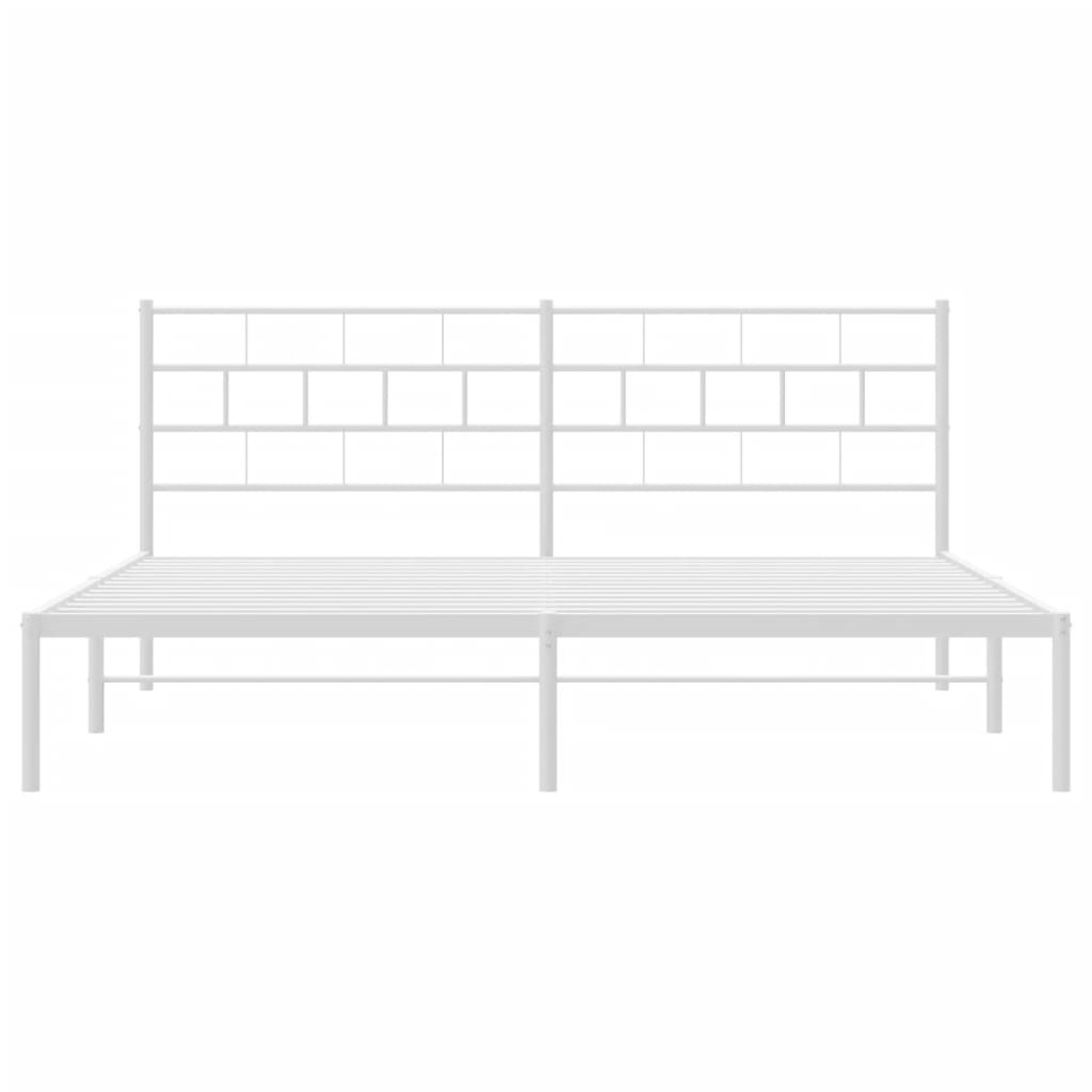 Giroletto con Testiera Metallo Bianco 180x200 cm | homemem39