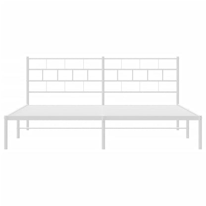 Giroletto con Testiera Metallo Bianco 180x200 cm | homemem39