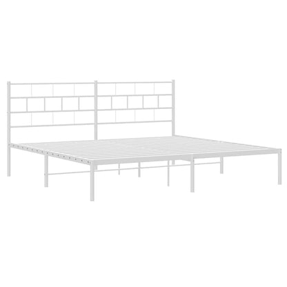 Giroletto con Testiera Metallo Bianco 193x203 cm