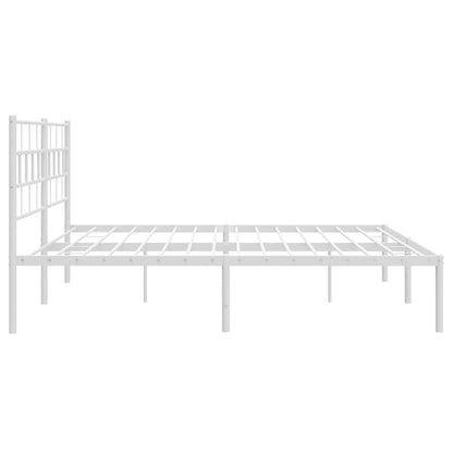 Giroletto con Testiera Metallo Bianco 193x203 cm