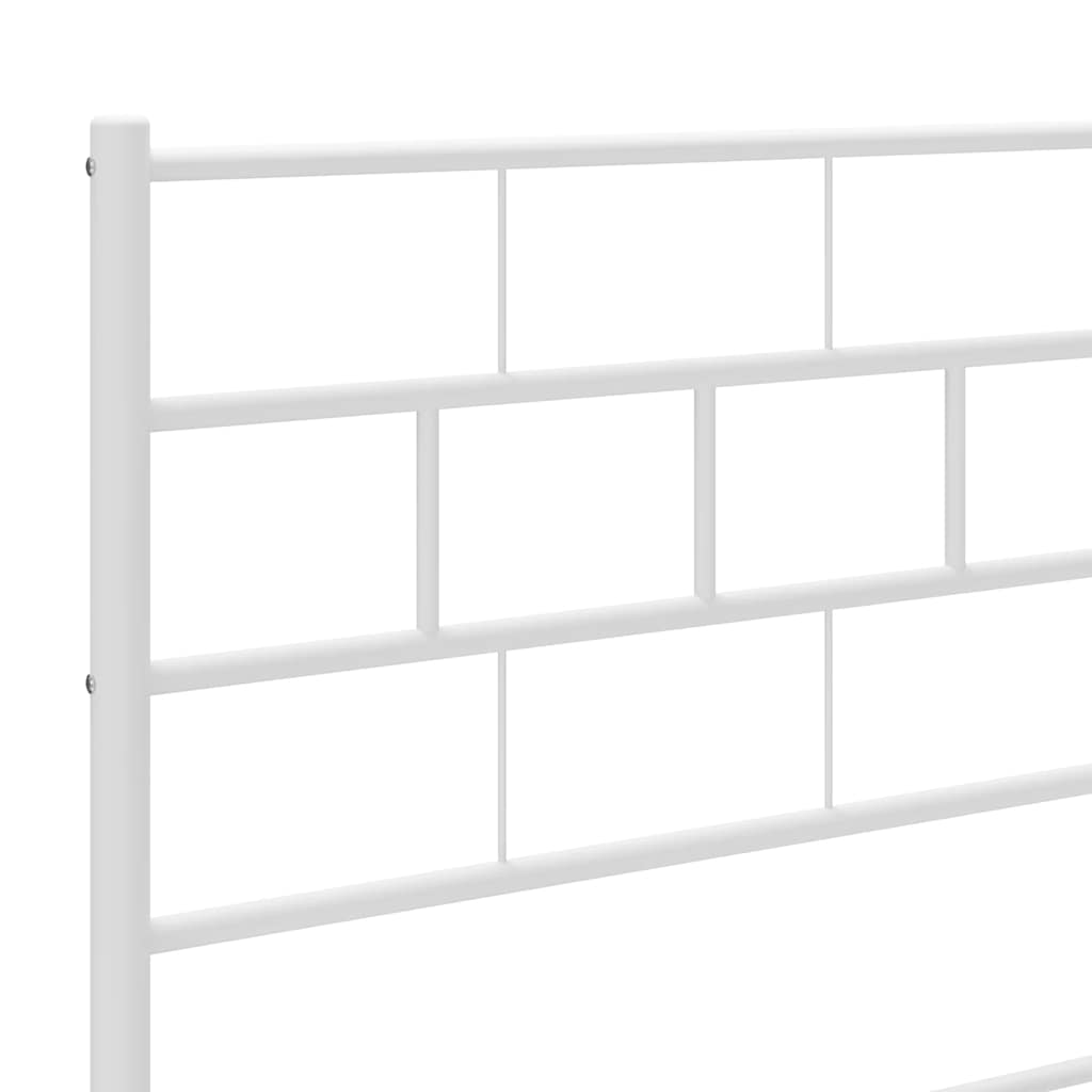 Giroletto con Testiera e Pediera Metallo Bianco 183x213 cm | homemem39
