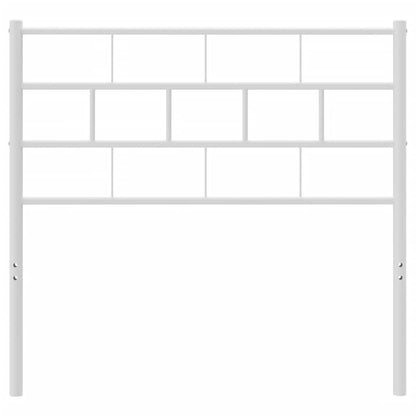 Testiera in Metallo Bianco 75 cm - homemem39