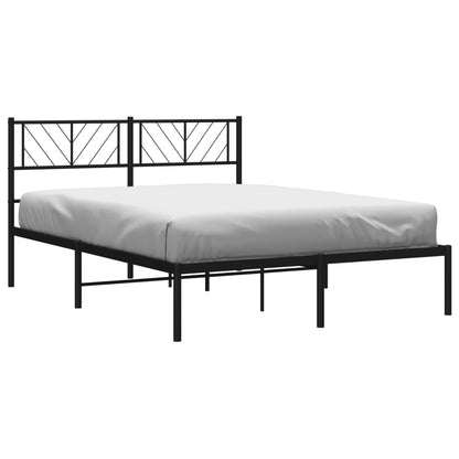 Giroletto con Testiera in Metallo Nero 120x190 cm | homemem39