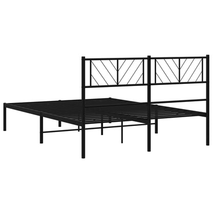 Giroletto con Testiera in Metallo Nero 120x190 cm | homemem39