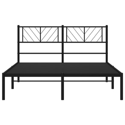 Giroletto con Testiera in Metallo Nero 140x190 cm | homemem39