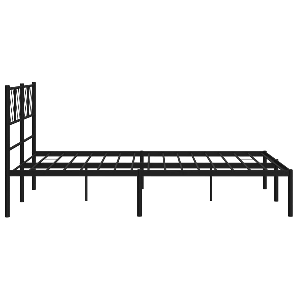 Giroletto con Testiera in Metallo Nero 140x190 cm | homemem39