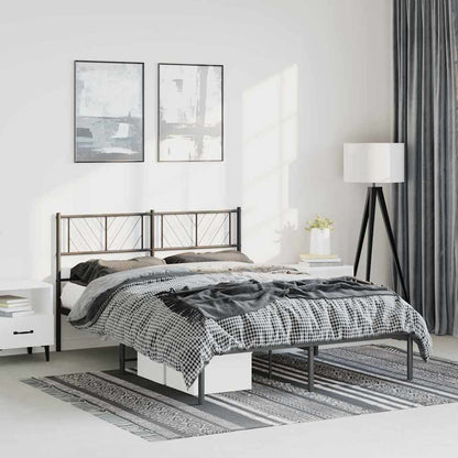 Giroletto con Testiera in Metallo Nero 150x200 cm | homemem39