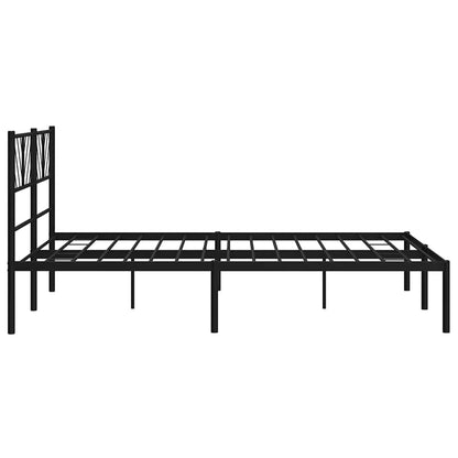 Giroletto con Testiera in Metallo Nero 150x200 cm | homemem39