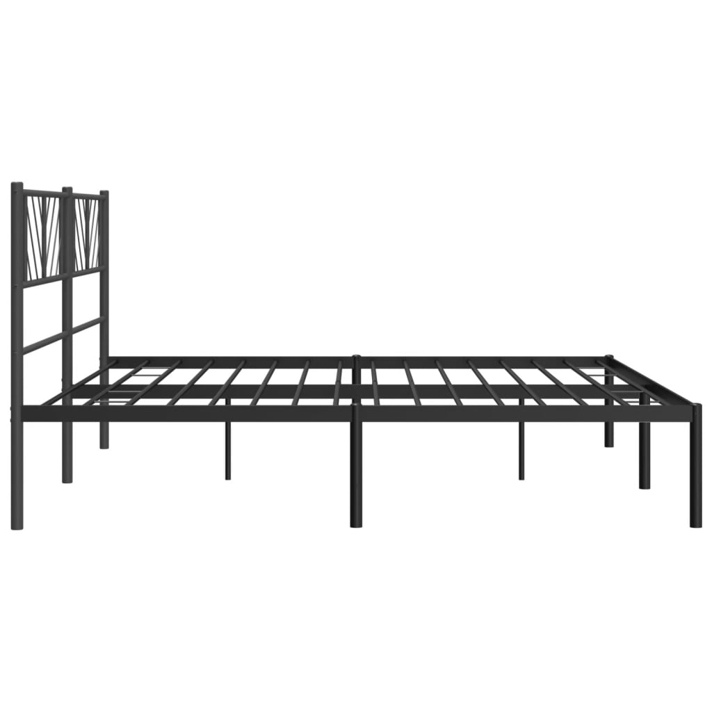 Giroletto con Testiera in Metallo Nero 180x200 cm | homemem39