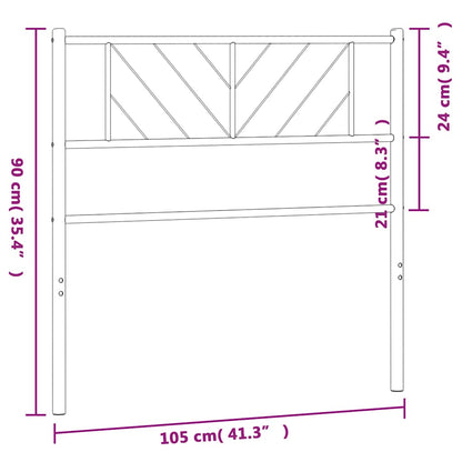 Testiera in Metallo Nero 100 cm - homemem39