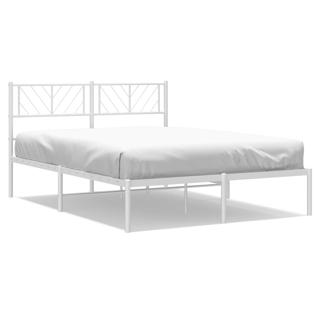 Giroletto con Testiera in Metallo Bianco 120x200 cm | homemem39
