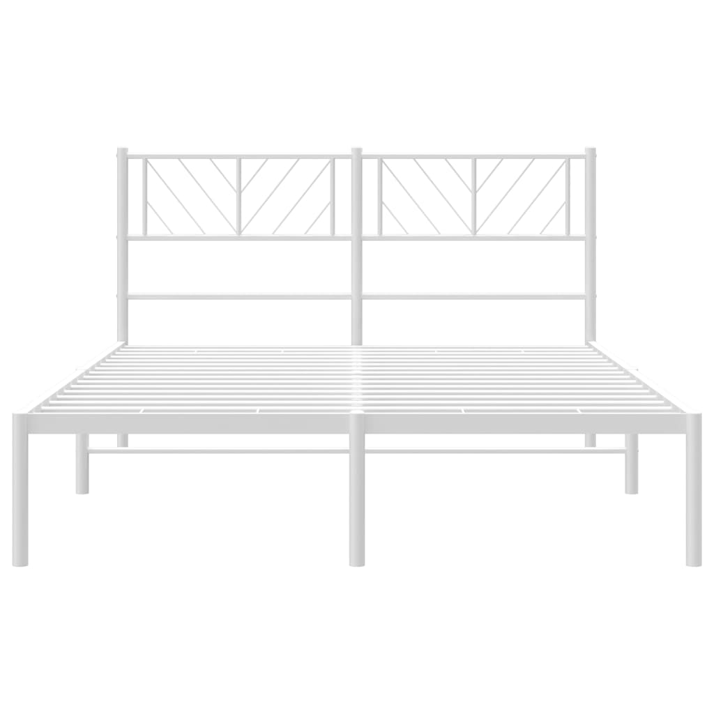 Giroletto con Testiera in Metallo Bianco 120x200 cm | homemem39