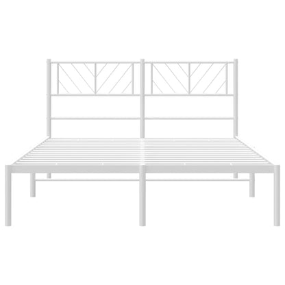 Giroletto con Testiera in Metallo Bianco 120x200 cm | homemem39