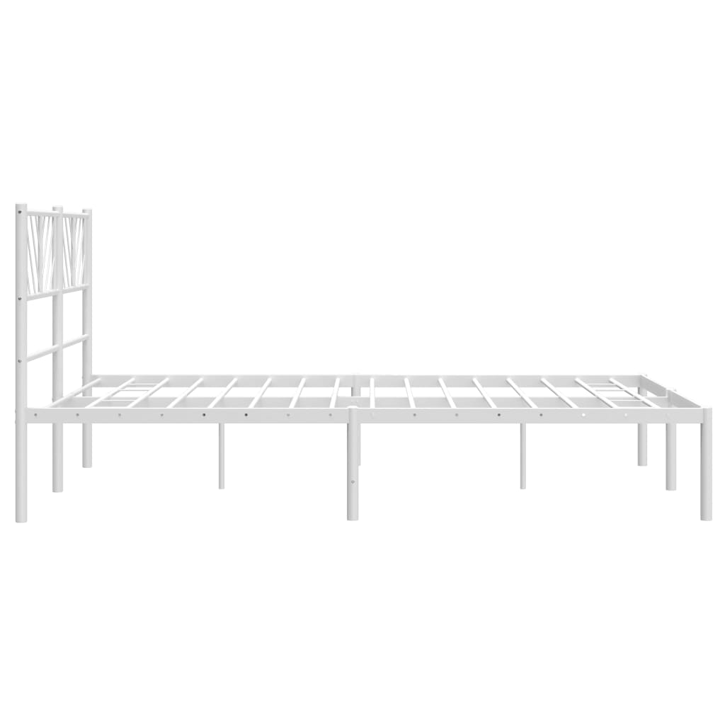 Giroletto con Testiera in Metallo Bianco 120x200 cm | homemem39